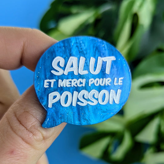 Broche "Merci pour le poisson"