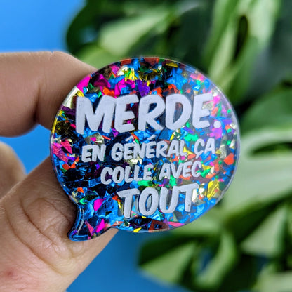 Broche "Merde"