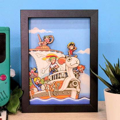Mini Diorama One Piece : Going Merry et les Chapeau de Paille