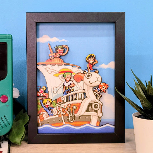Mini Diorama One Piece : Going Merry et les Chapeau de Paille