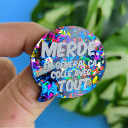 Broche "Merde"