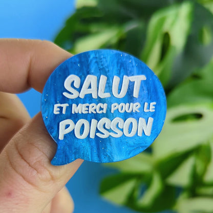 Broche "Merci pour le poisson"